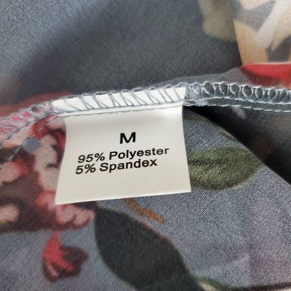 Women’s Floral Kimono Cardigan Sheer Lightweight Open Front Size M - Picture 5 of 6